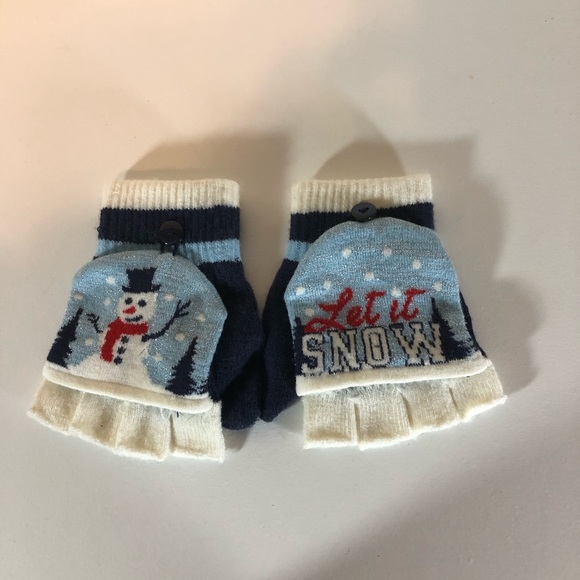 Woolen knitted Christmas hat w fingerless gloves - Picture 4 of 6